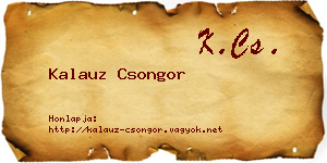 Kalauz Csongor névjegykártya