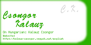 csongor kalauz business card